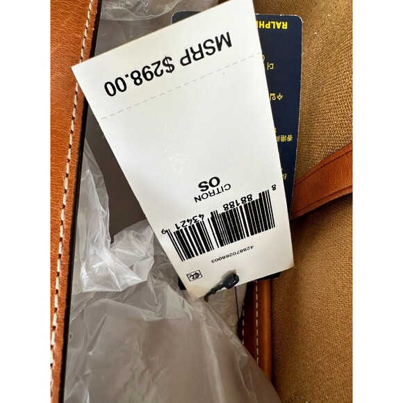 NWT $298 POLO RALPH LAUREN WOMEN'S BAG Canvas Bellport Medium Tote reversible ne - Picture 10 of 16